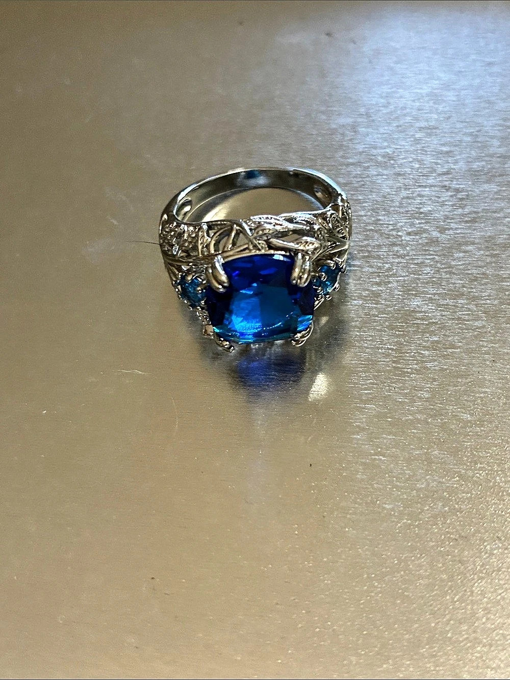 Blue Statement Ring Like New